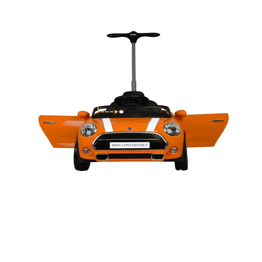 Mini Cooper Licensed Kids Push Car - Orange - Colorland Toys