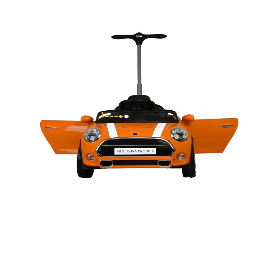 Mini Cooper Licensed Kids Push Car - Orange — image 2