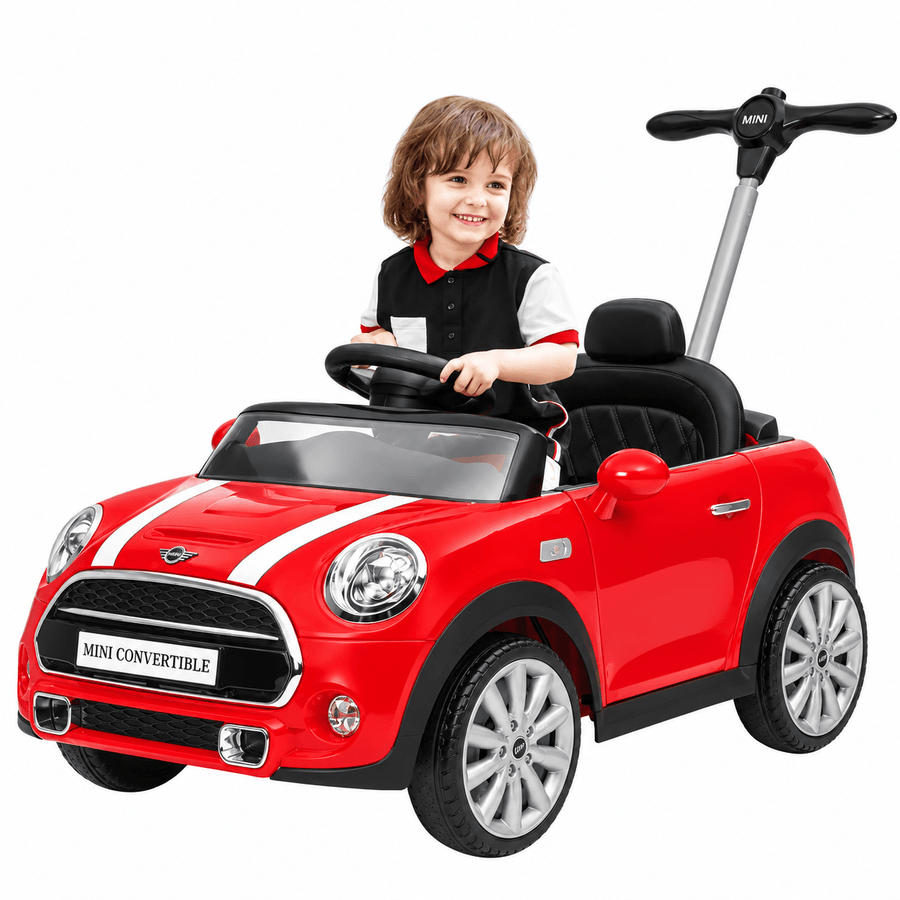 Mini Cooper Licensed Push Car with Shade – Red 3636C — image 2