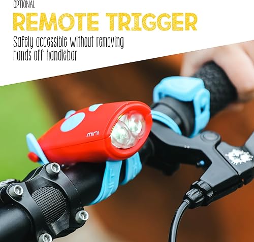 Mini Hornit Bike Light & Horn Blue and Red 7575REBU — image 1
