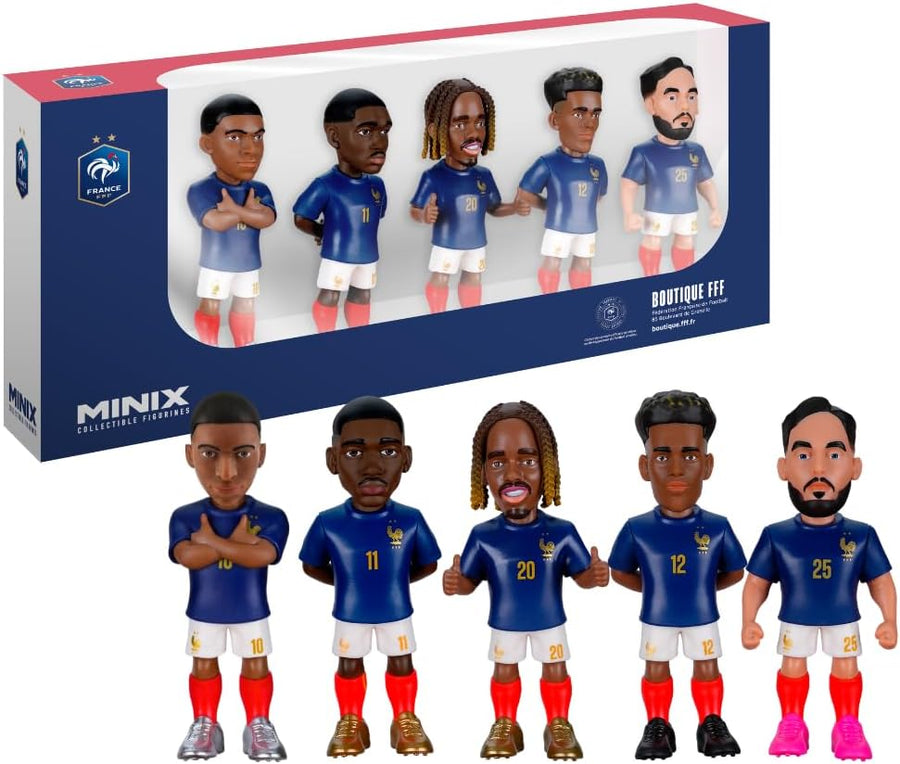 MINIX Football Stars World Cup France 5 Figure Collectible Set 7cm