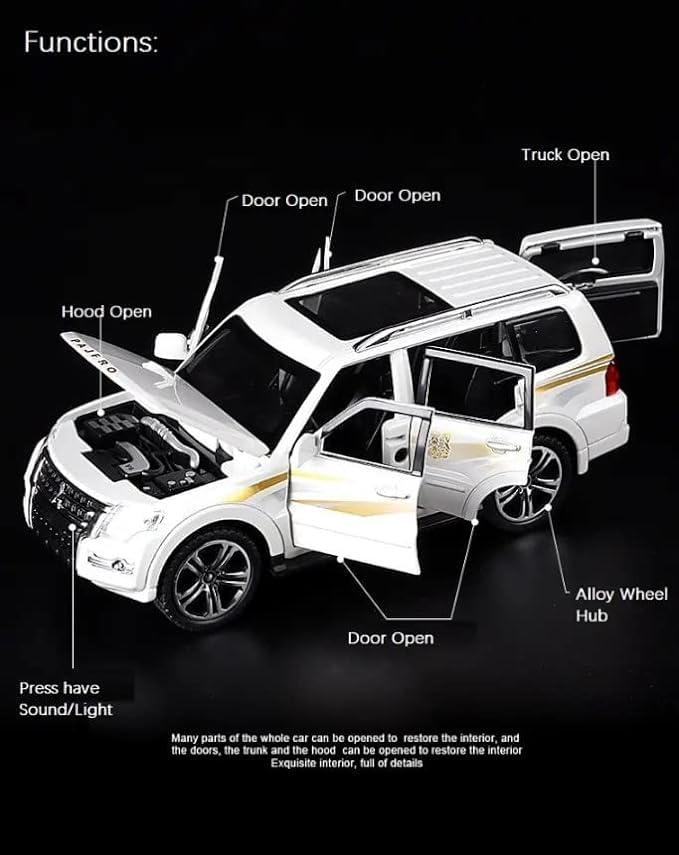 Mitsubishi Pajero Pullback Die-Cast Car CZ39A — 1:32 Scale Toy SUV — image 4