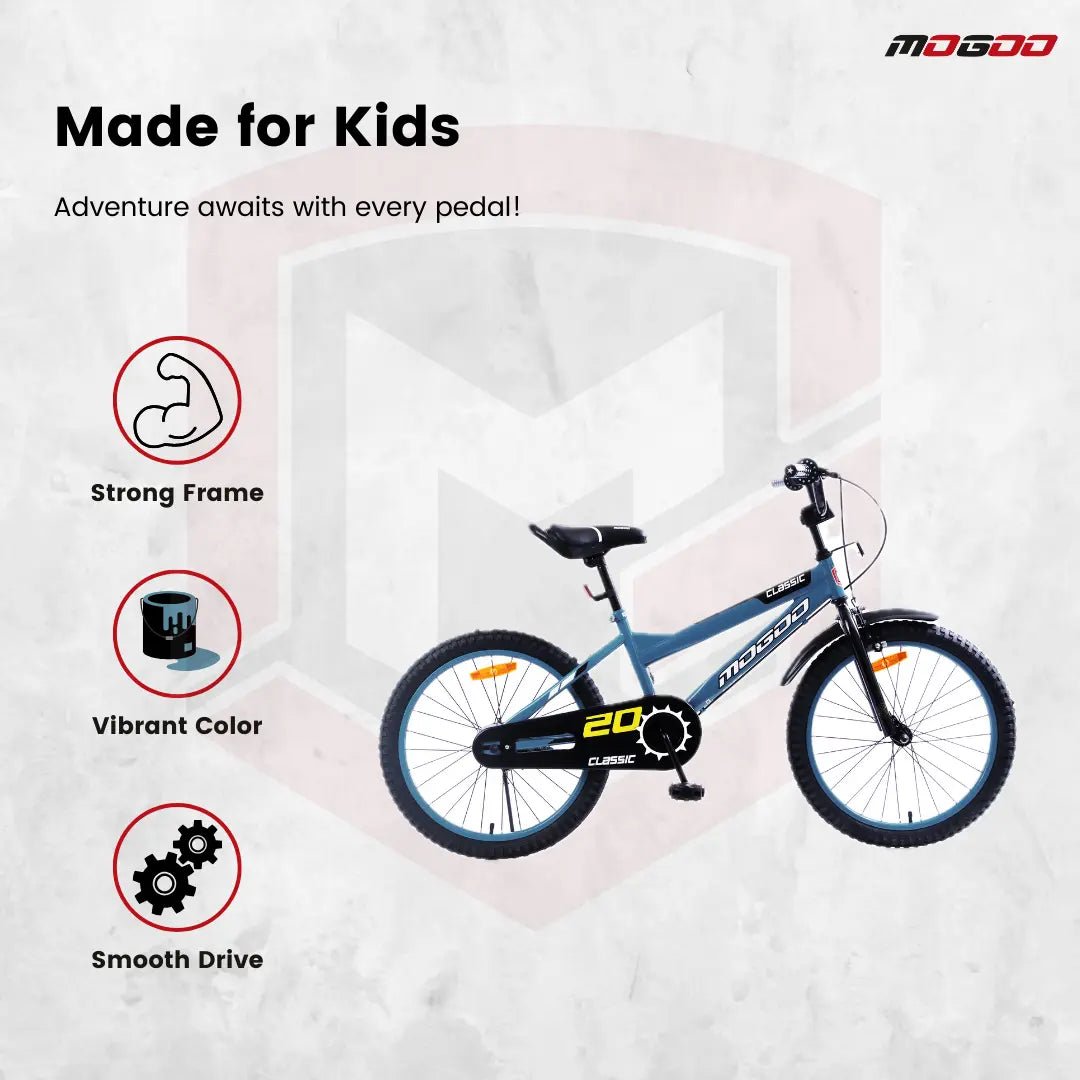 Mogoo Classic 20" Kids Bicycle – Grey - Colorland Toys