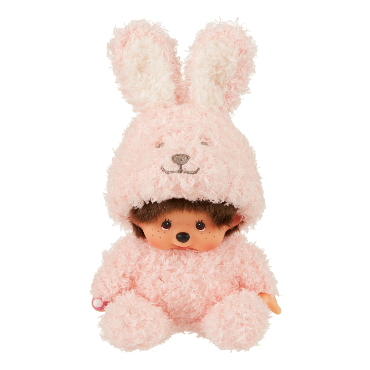 Monchhichi Sitting Fluffy Bunny Pink Plush 20cm M-245758 - Colorland Toys