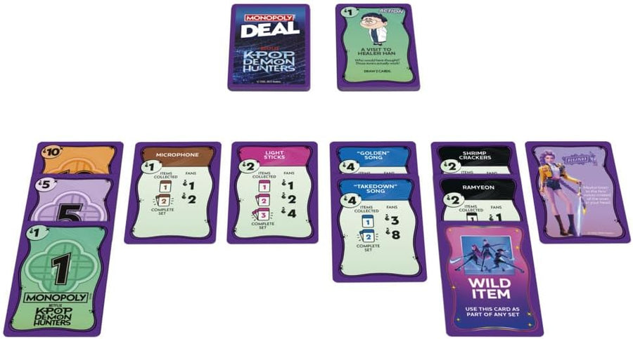 Monopoly Deal Kpop Demon Hunters Card Game G4498 — image 2