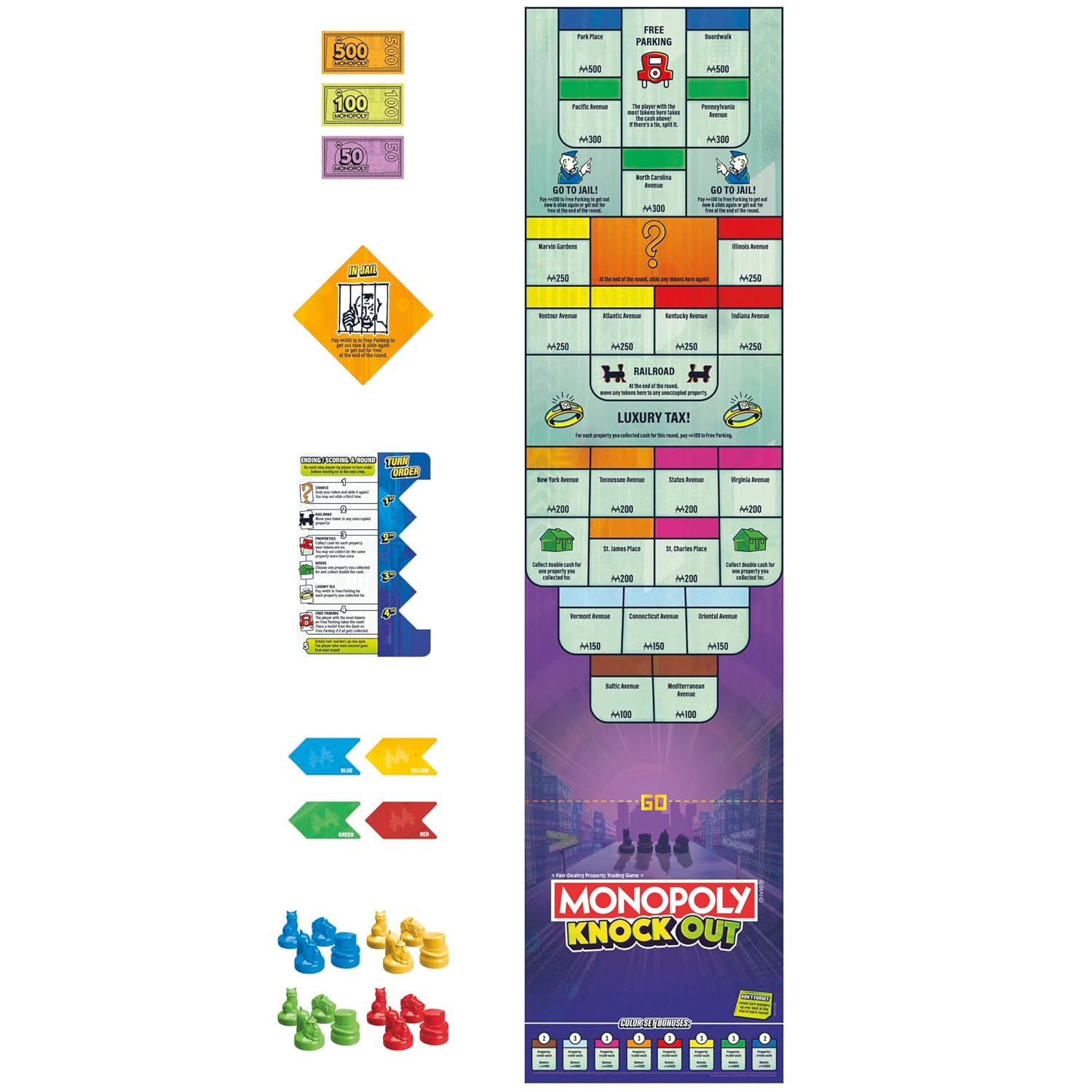 Monopoly Knockout Family Party Game - Colorland Toys