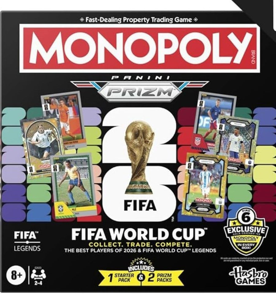 Monopoly Panini Prizm: FIFA World Cup Soccer Board Game Ages 8+