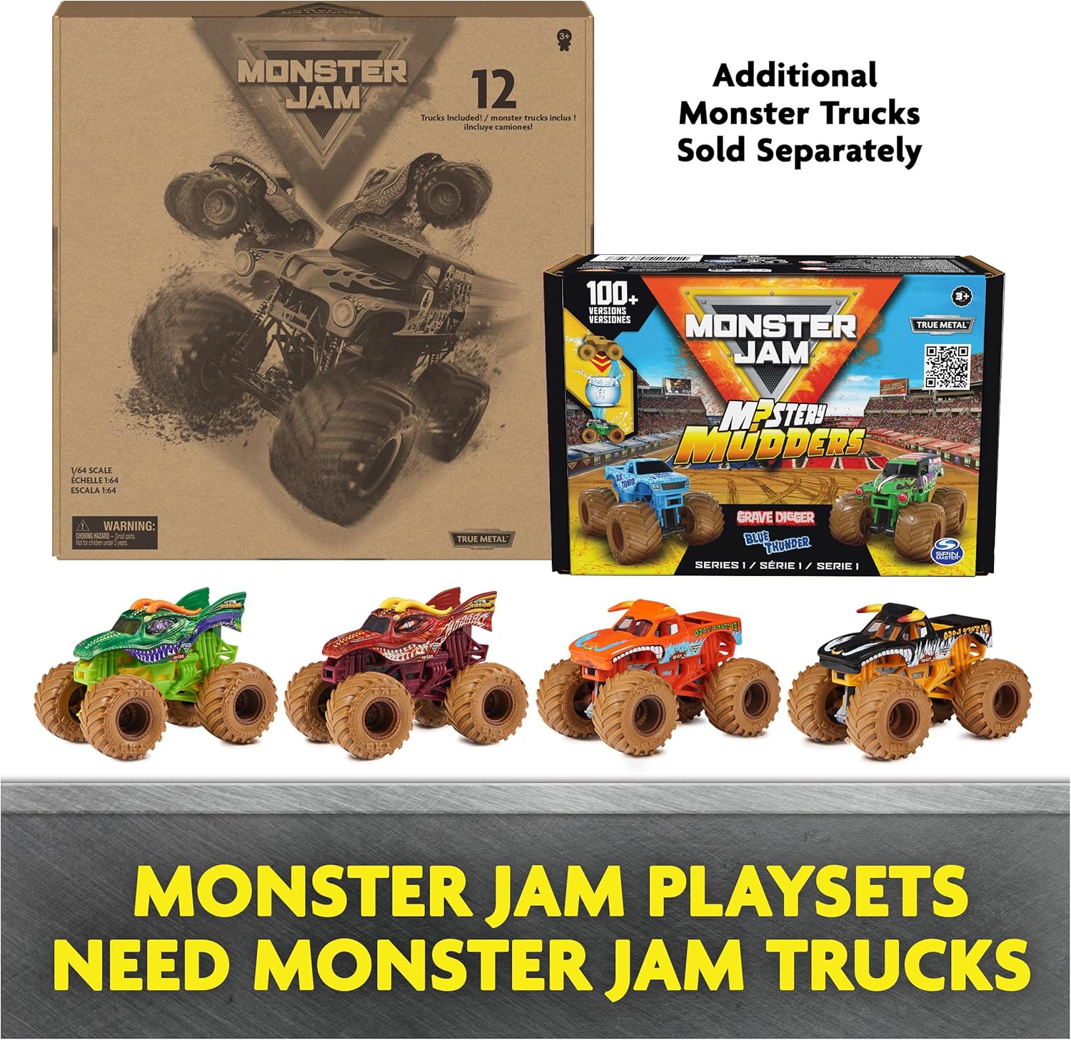 Monster Jam 1:64 Mystery Mudders 2-Pack 6067514 - Colorland Toys