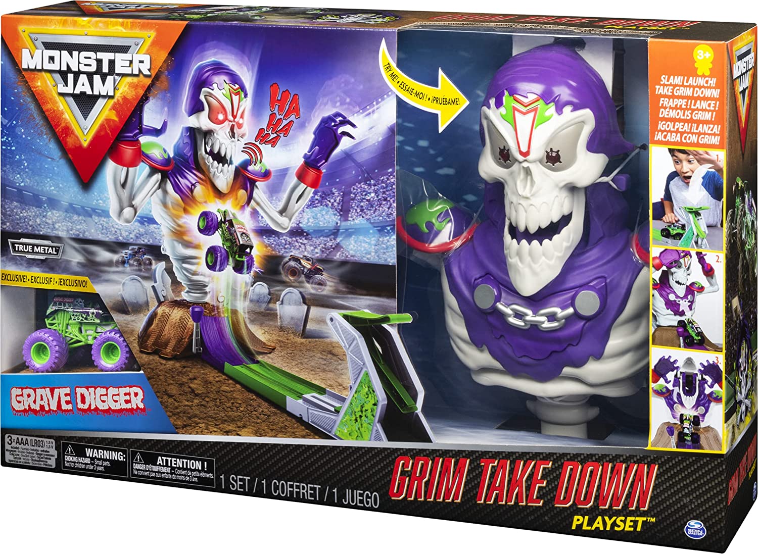 Monster Jam Grim Takedown Playset 6046632 - Colorland Toys