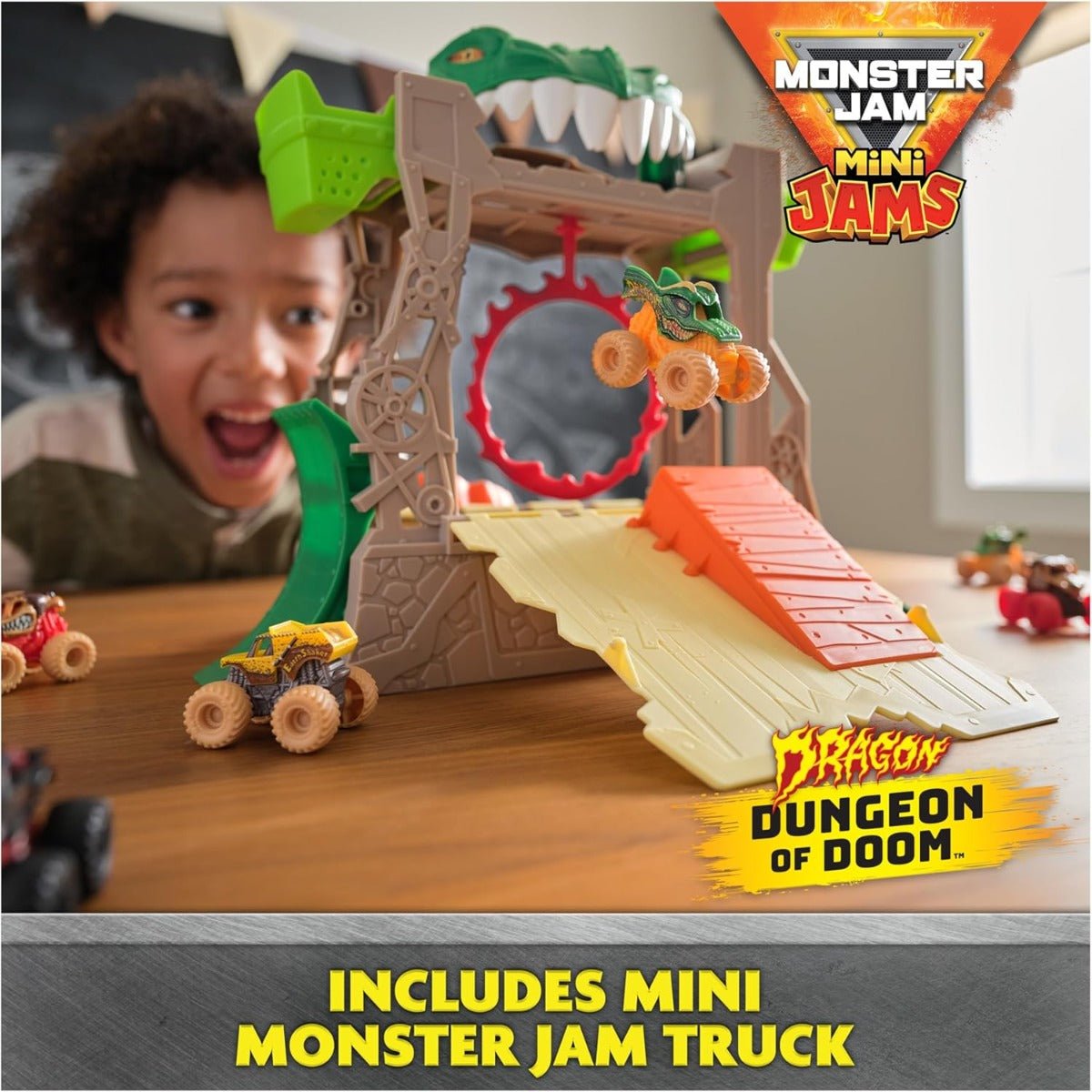 Monster Jam Mini Dungeon Of Doom Transforming Playset - Colorland Toys