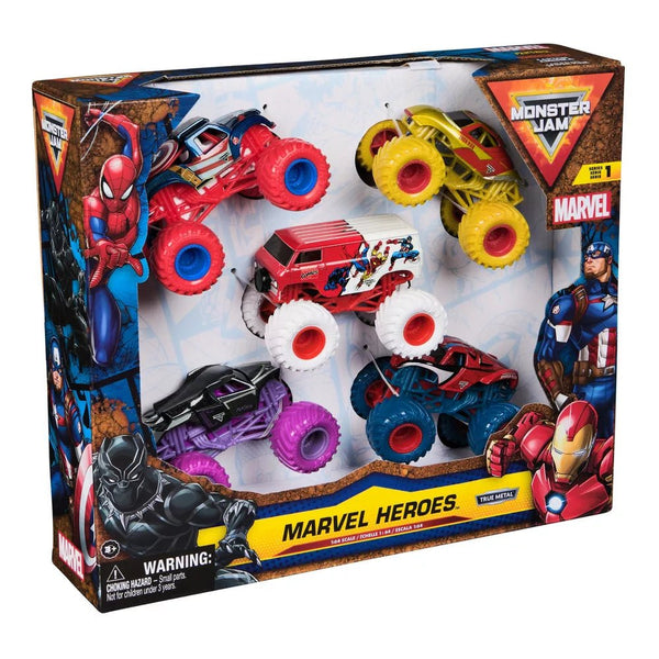 Monster Jam Mini Marvel Vehicle Scale 1:64 Pack of 5 6072344