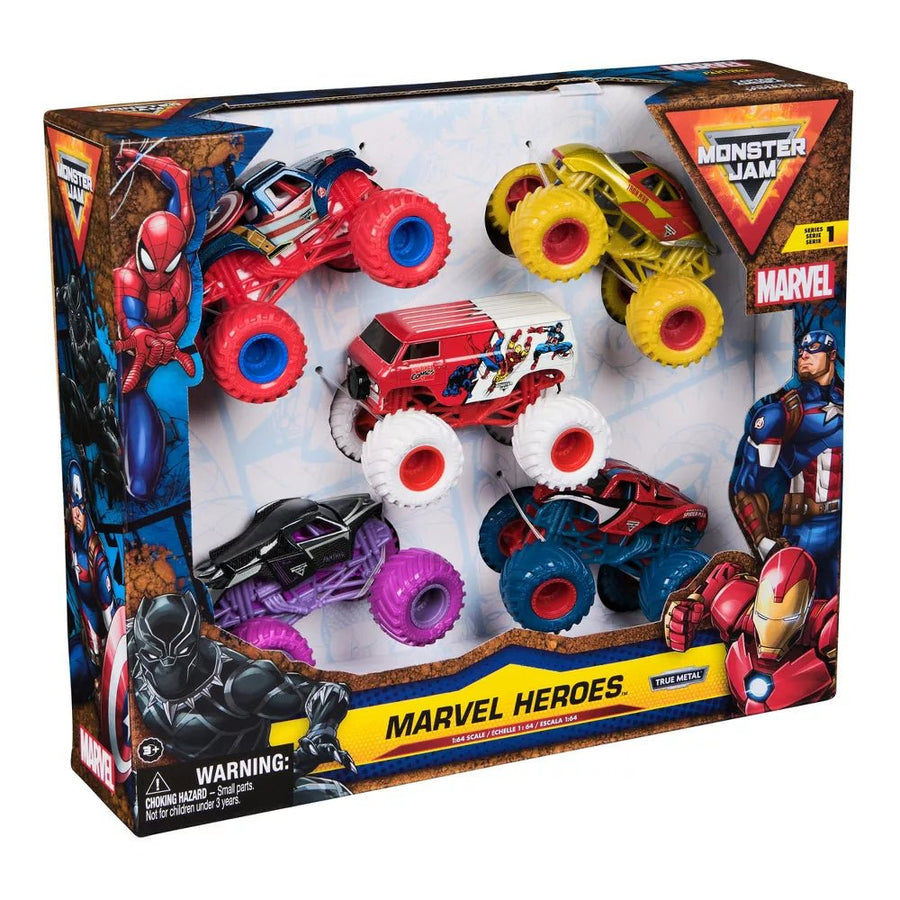Monster Jam Mini Marvel Vehicle Scale 1:64 Pack of 5 6072344 — image 1