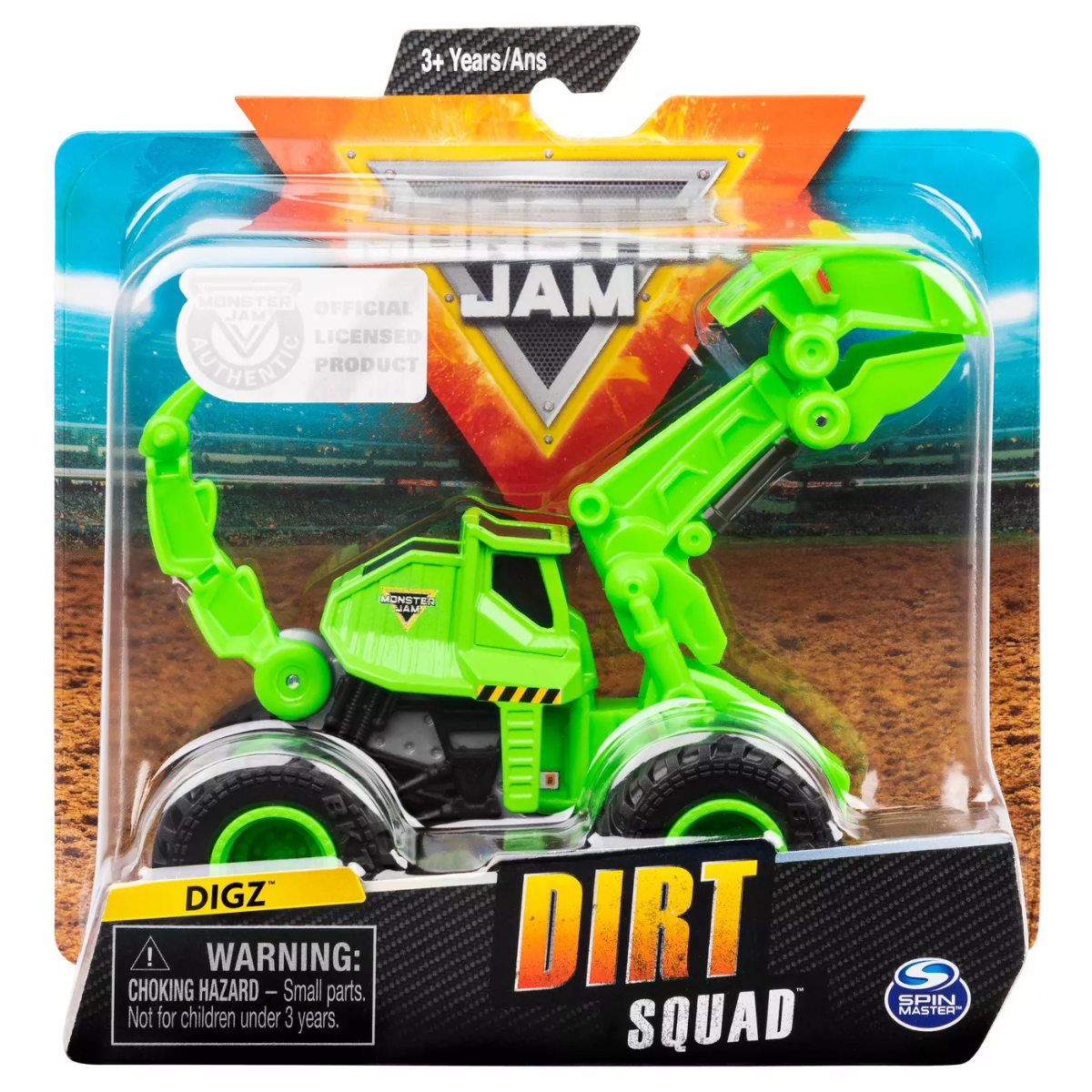 شاحنة مونستر جام الرسمية من مجموعة Dugg Dirt Squad Excavator Monster Truck Diecast — image 1