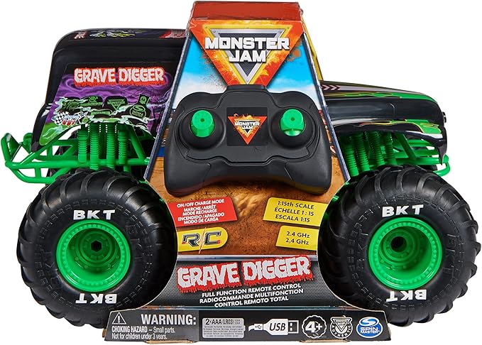 Monster Jam RC Grave Digger Monster Truck 1:15 Scale 6068258 - Colorland Toys