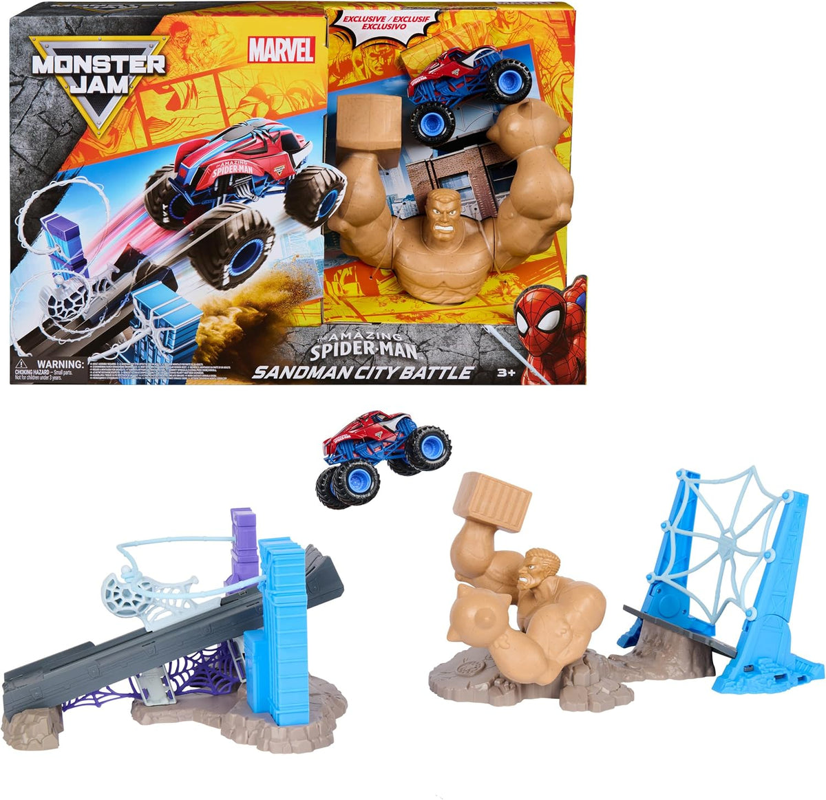 Monster Jam Spider-Man Sandman City 1:64 Battle Playset 6076523 — image 1