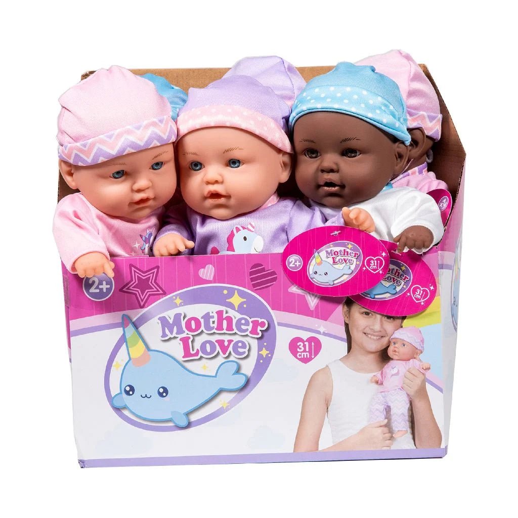 Mother Love Soft Baby Doll Asstd. 31cm 8820 - Colorland Toys