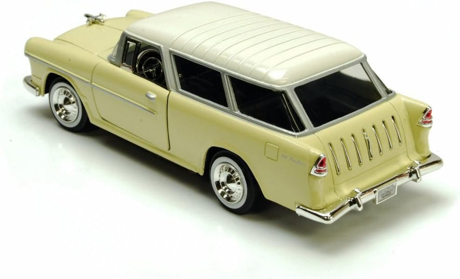 Motor Max 1955 Chevy Bel Air Nomad, Yellow, 1/24 Diecast Car — image 3