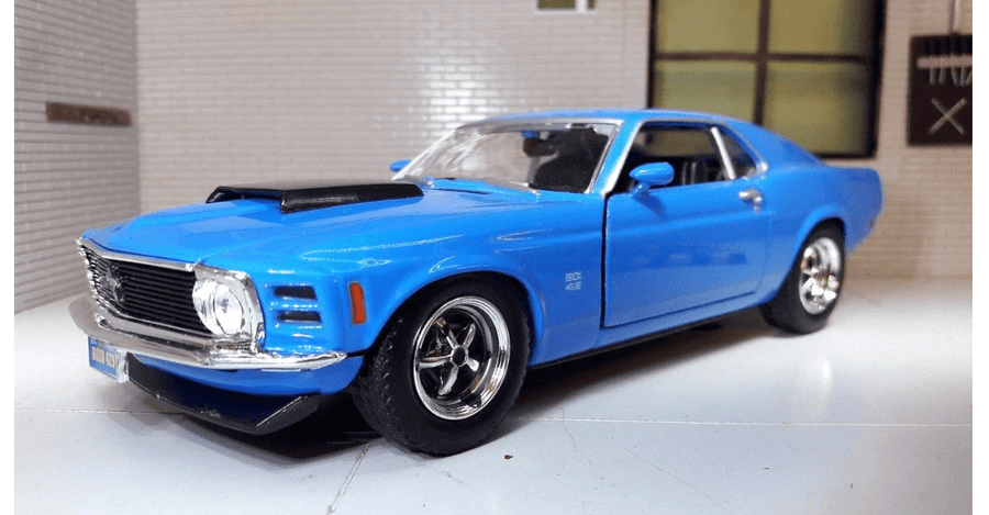 Motor Max 1970 Ford Mustang Boss 429 Blue 1:18 Series 73154 — image 1