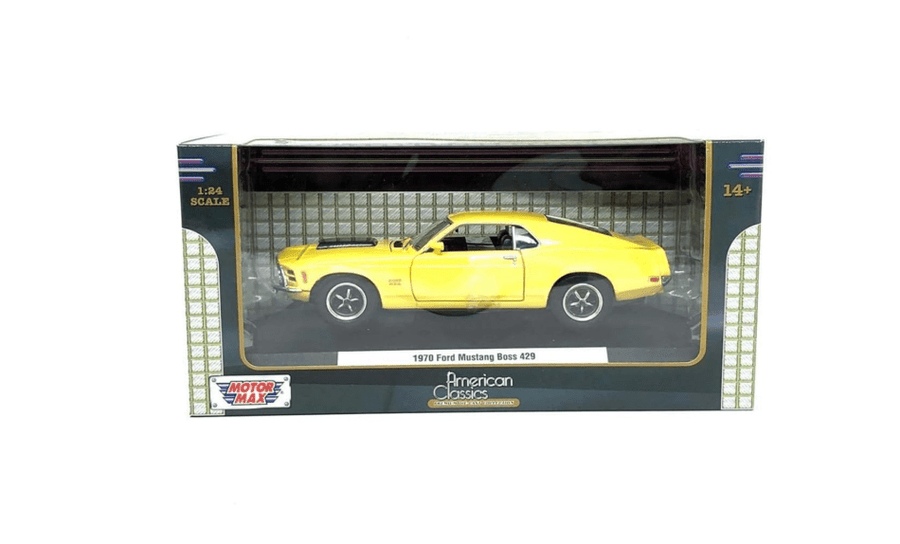 Motor Max 1970 Ford Mustang Boss 429 Yellow 1:24 Series 73303 — image 2