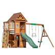 Mount Peak - Kazbek Swing Set And 2 Level Play House With Wooden Roof MP76145