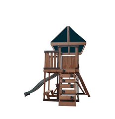 Mount Peak - Logan Swing Set & Playhouse with balcony MP76142 - Colorland Toys