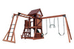 Mount Peak - Vinson Massif Swing Set & Playhouse With Wooden Roof MP76140