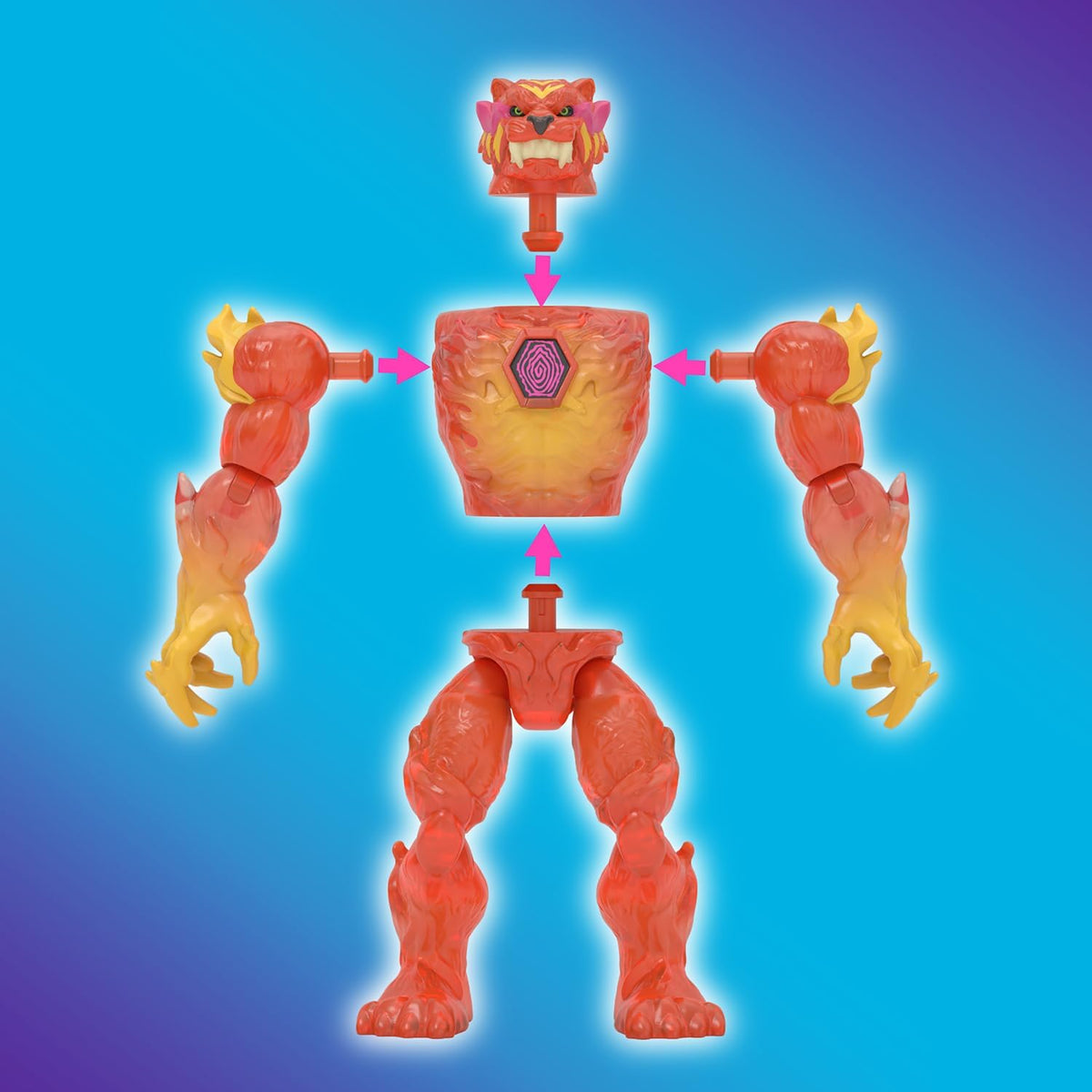 MrBeast Lab Hybrids Mega Pack – Mix & Match Fusion Action Figure Set with 5 Figures, Mega Torso Panther & Water-Reveal Experiment | 30+ Beasts to Collect — image 4