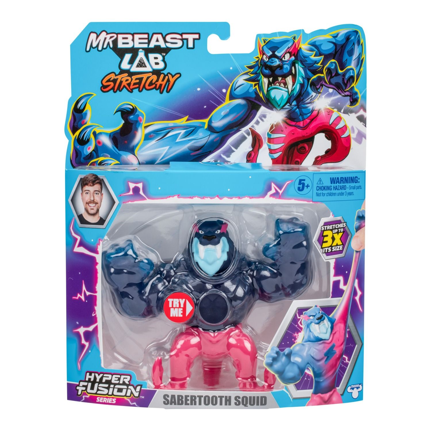 Mrbeast Lab Stretchy Hero Sabertooth Squid 24798 - Colorland Toys
