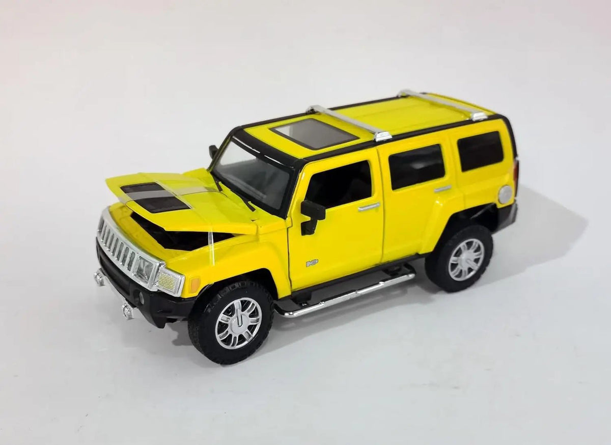 MSZ 1:24 Hummer H3 Die-Cast Car – Red & Yellow — image 2