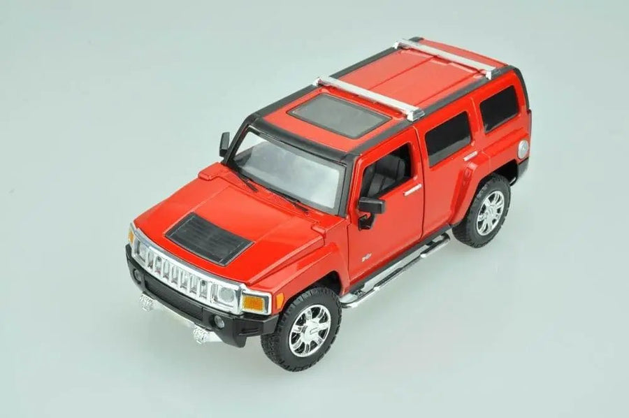 MSZ 1:24 Hummer H3 Die-Cast Car – Red & Yellow — image 3
