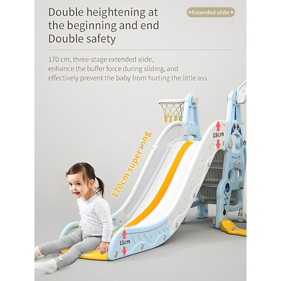 Multifunctional 4-in-1 Swing & Slide Set – Blue — image 5