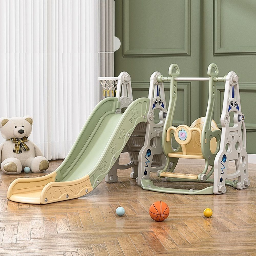 Multifunctional 4-in-1 Swing & Slide Set – Green - Colorland Toys