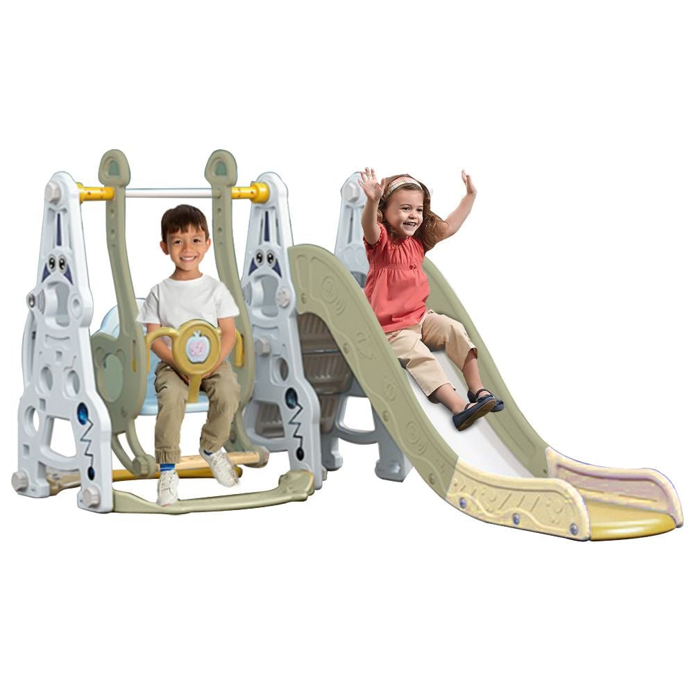 Multifunctional 4-in-1 Swing & Slide Set – Green - Colorland Toys