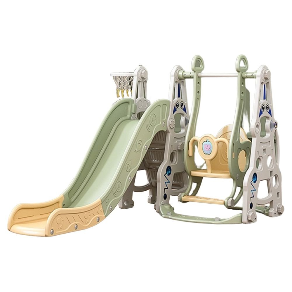 Multifunctional 4-in-1 Swing & Slide Set – Green - Colorland Toys
