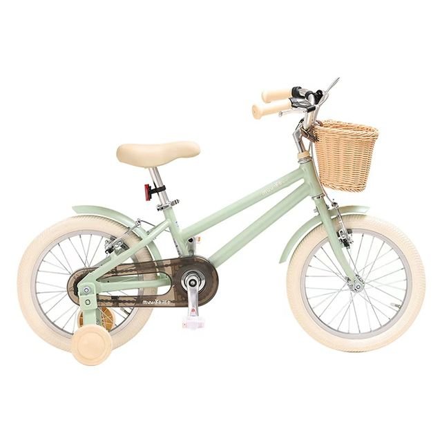 Muunka Bicycle With Basket 12 Inch Green TN24M73 — image 1