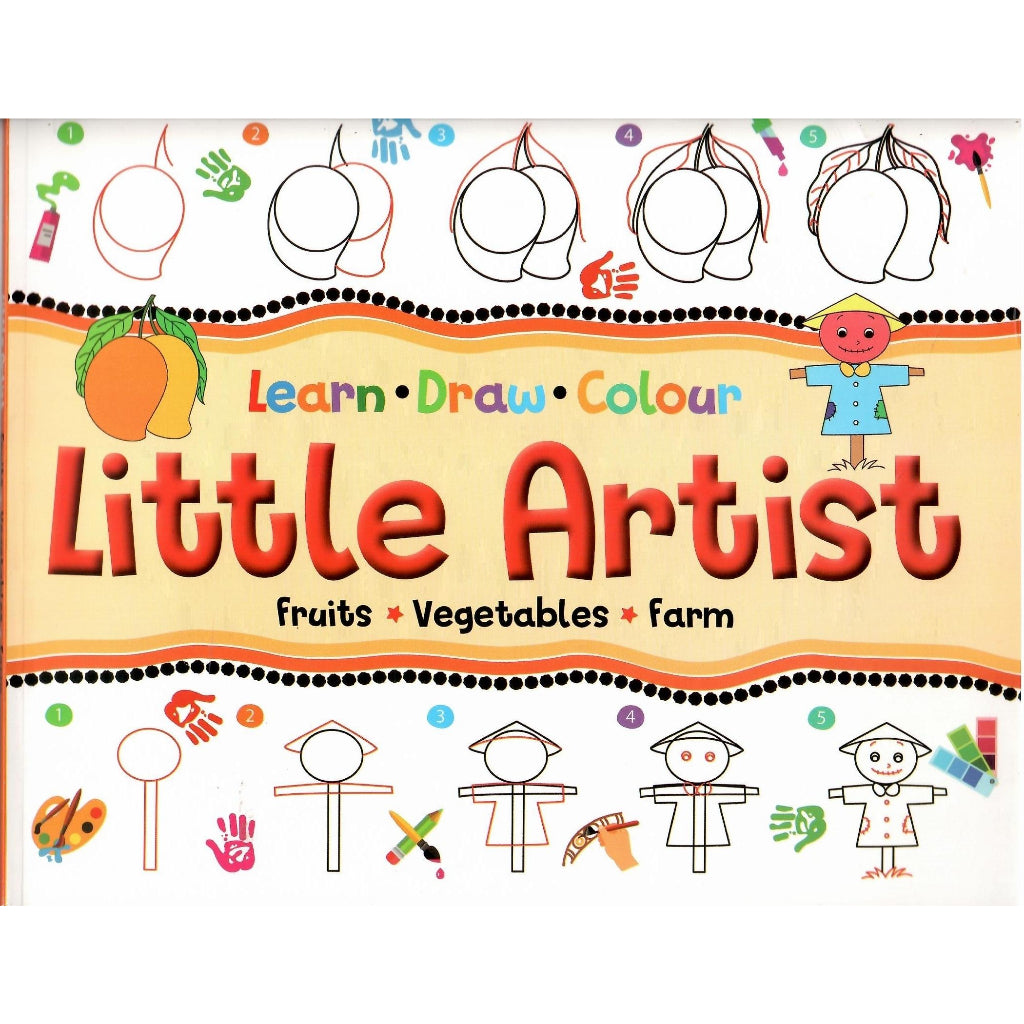 Learn Draw Colour Little Artist Fruits And Vegetables 63776 - Colorland Toys