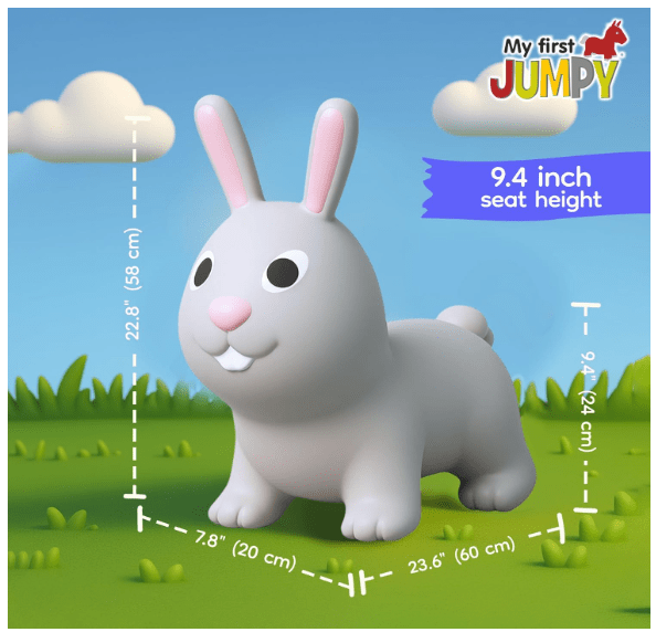 My First Jumpy Bunny Grey GT69323 - Colorland Toys