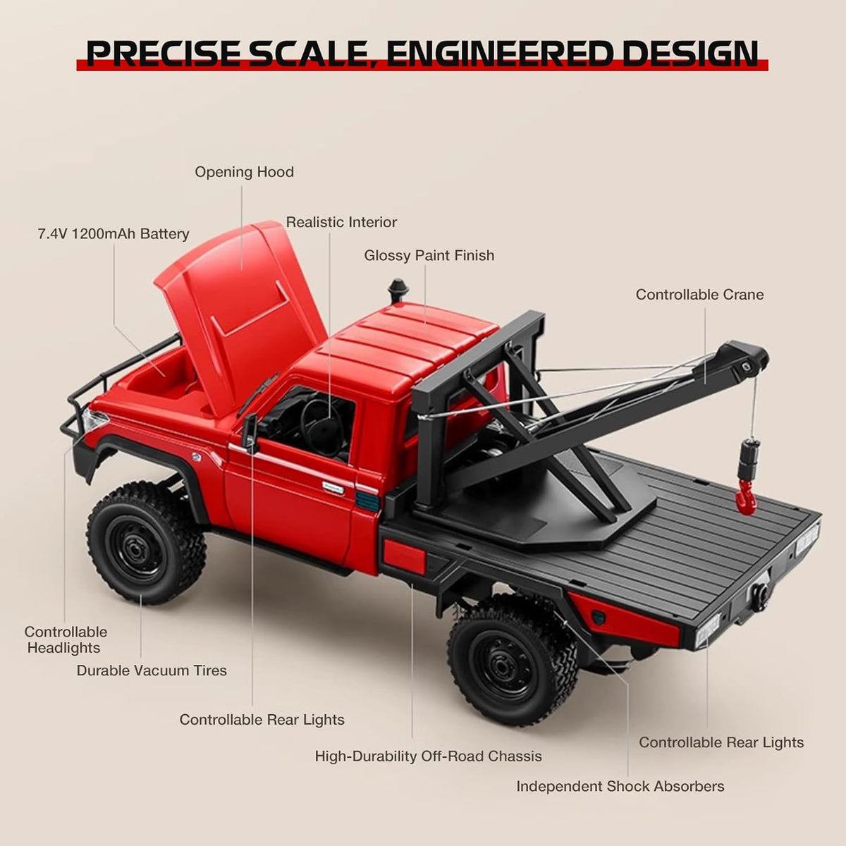 Toyota Land Cruiser 4x4 RC Crane 1:12 | MN-82T - Assorted — image 10