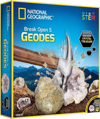 National Geographic Break Open 5 Geodes Kit RTNGGEO5 - Colorland Toys
