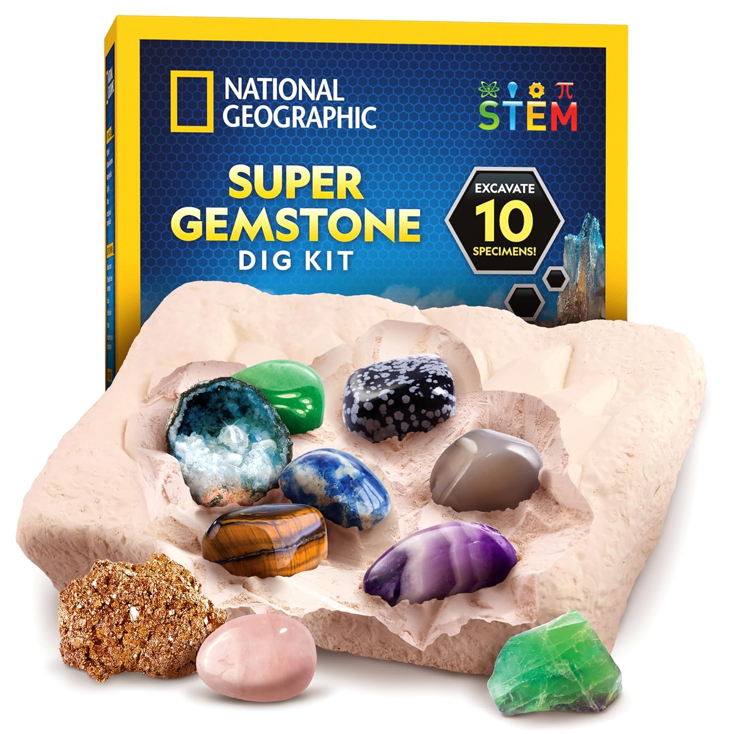 National Geographic Mega Gemstone Dig Kit RTNGGEMINT - Colorland Toys