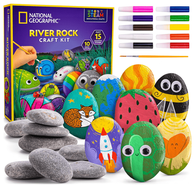 National Geographic River Rock Craft Kit RTROCKART - Colorland Toys