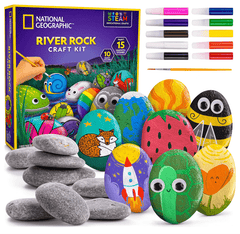 National Geographic River Rock Craft Kit RTROCKART - Colorland Toys