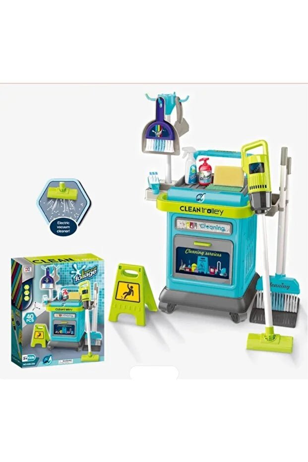 Natural Foliage Trolley Cleaning Playset 40 - Pcs 008 - 206 - Colorland Toys