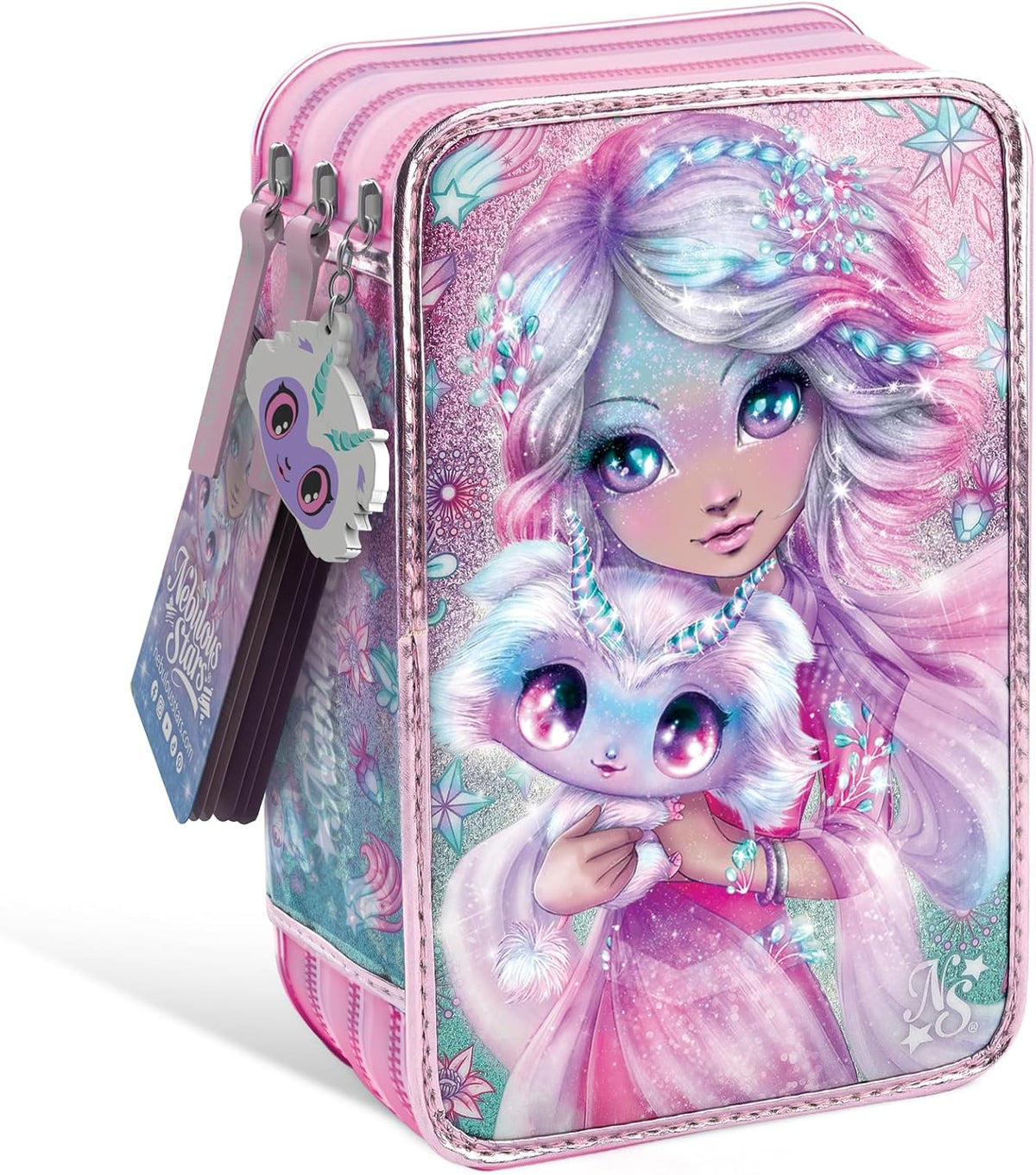 Nebulous Stars 3-Tier Pencil Case - Estrelia & Astria 12608 — image 1