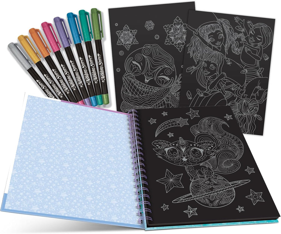 Nebulous Stars Colouring Book with Black Pages, 60 Sheets, A4 — image 5