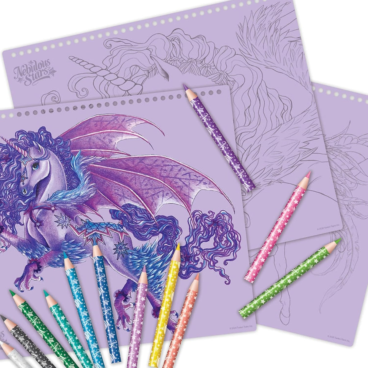 Nebulous Stars Fantasy Horses Sketchbook for Kids - 35 Pages & 80 Stencils — image 6