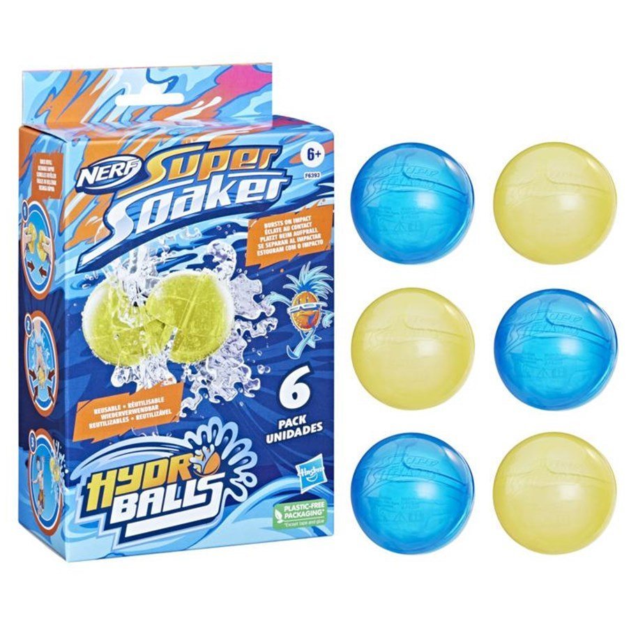 Nerf Super Soaker Hydro Balls 6pk F6393 - Colorland Toys