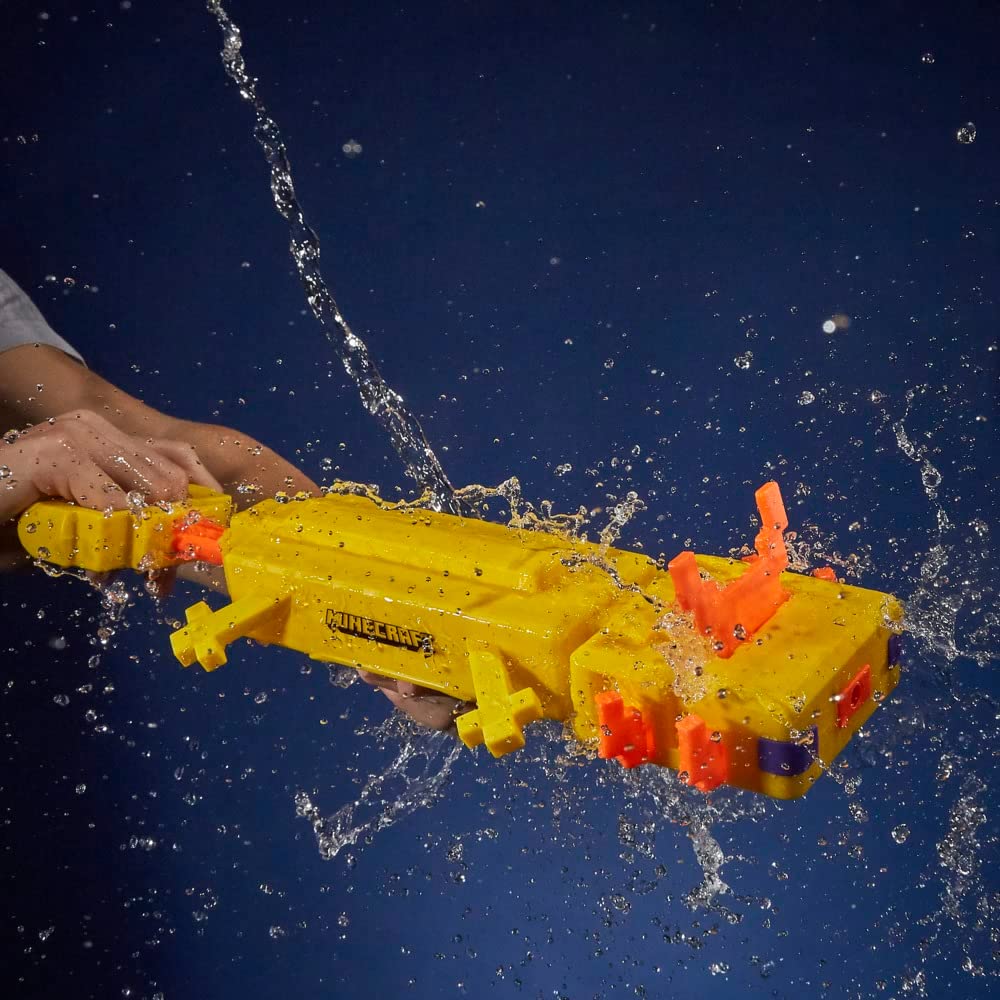 New Nerf Super Soaker Minecraft Axolotl Water Gun F7601 - Colorland Toys
