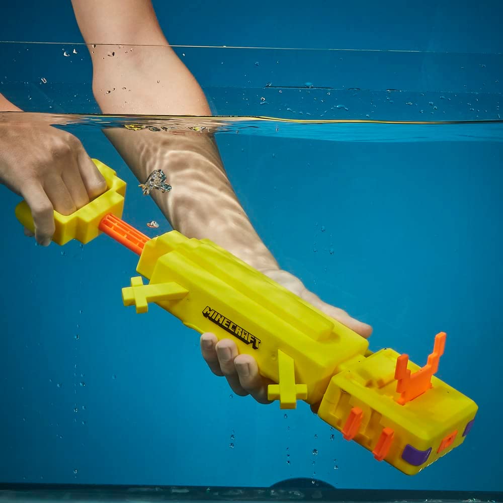 New Nerf Super Soaker Minecraft Axolotl Water Gun F7601 - Colorland Toys
