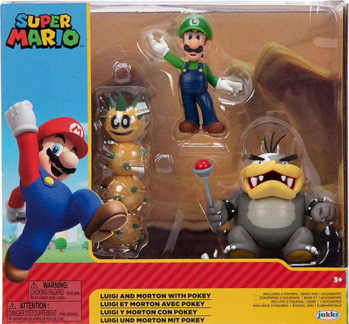 Nintendo 2-Pack Luigi & Morton Koopa w/ Pokey 2.5inch 41045 — image 1